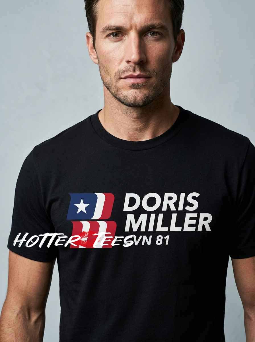 Rare Vintage Doris Miller Aircraft Carrier CVN 81 Shirt featuring naval aviation-inspired graphics, historic military ship aesthetics, and retro patriotic apparel style